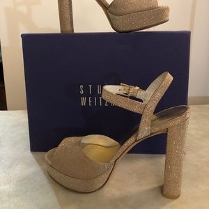 Stuart Weitzman Women's Sashay Platform Sandals 8 1/2 N